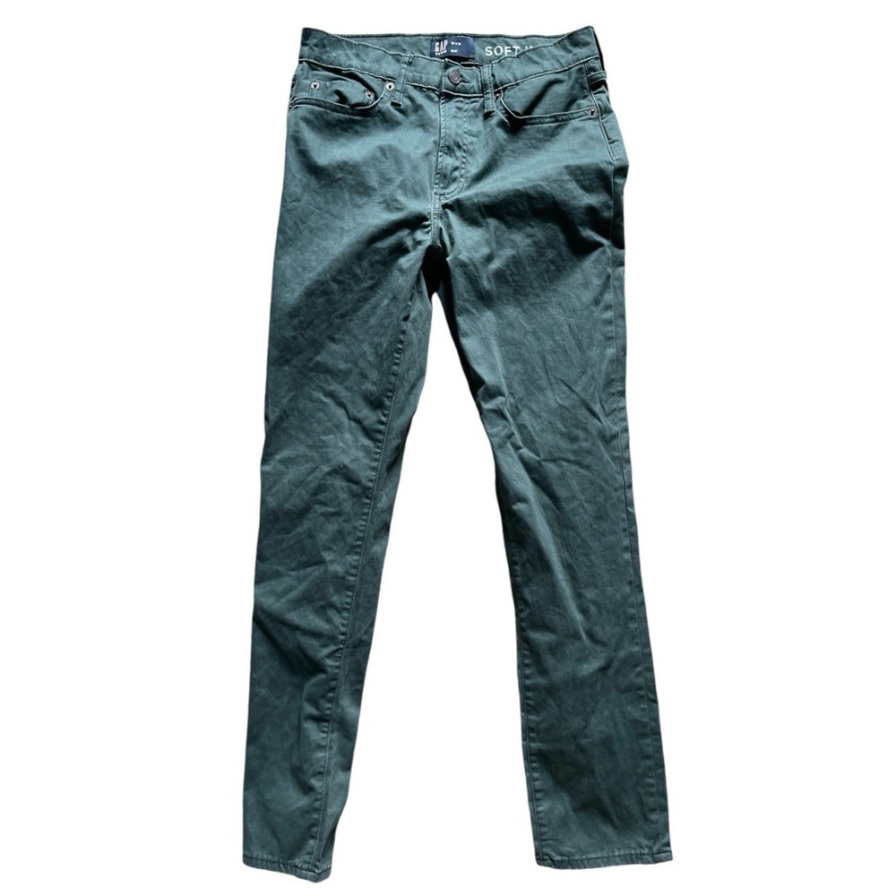 Gap Pants Mens 28x30 Slim Color Soft North Sea Green 5-Pocket EUC